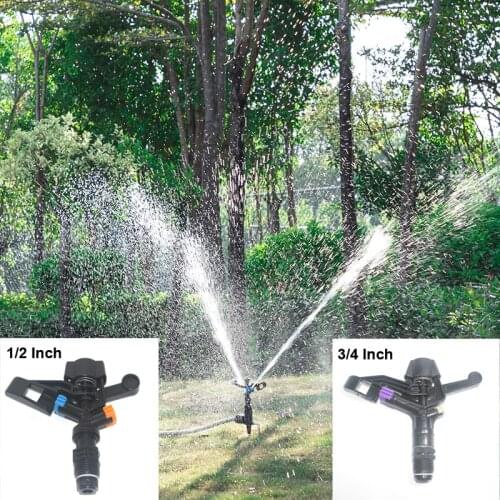 NuoNuoWell 5Pcs Plastic Rotate Water Sprinkler Rocker Arm Nozzle Greenhouse Farm lawn Irrigation Sprinkler 1/2'' 3/4'' Connector