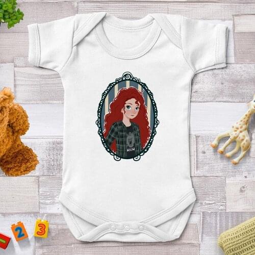 0-24M Baby Girl Clothes Disney Princess Printed Summer Newborn Bodysuits Harajuku Bebe Infant Jumpsuits Streetwear Toddler Tops