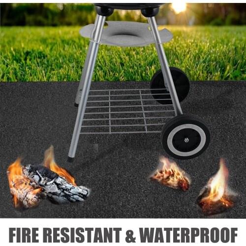 Fireproof Bbq Grill Mat High Temperature Resistant Protective Mat Lawn Grass Protector Barbecue Grill Floor Mat BBQ Accessories