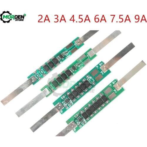 2A 3A 4.5A 6A 7.5A 9A BMS Protection Board For 1S 3.7V 18650 Li-Ion Lithium Battery 1-6MOS with Nickel strip