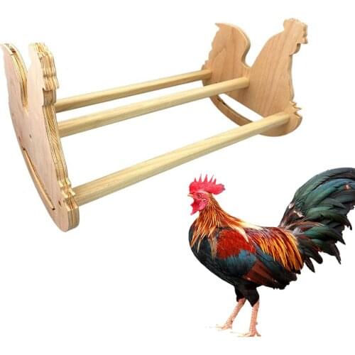 Pet Chicken Rest Shelf Wooden Log Color Parrot Stand Pet Chicken Single Wooden Stand Big Rooster Hen Stand Chicken Coop Shelf