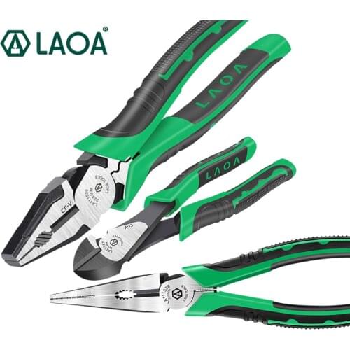 LAOA 9inch Industrial Cutting Pliers Save Effort Diagonal Pliers Electricians Long Nose Pliers