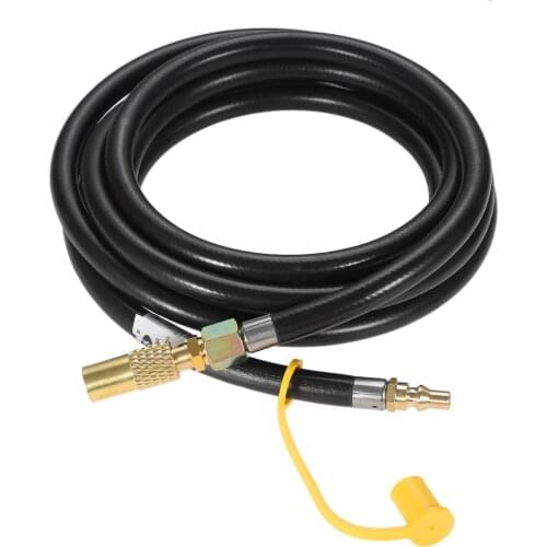 Low Pressure Propane Hose Quick Connect Adapter Extension 1/4" Plug 12Feet Gas Pipe RV Trailer Coleman Roadtrip Portable Grill