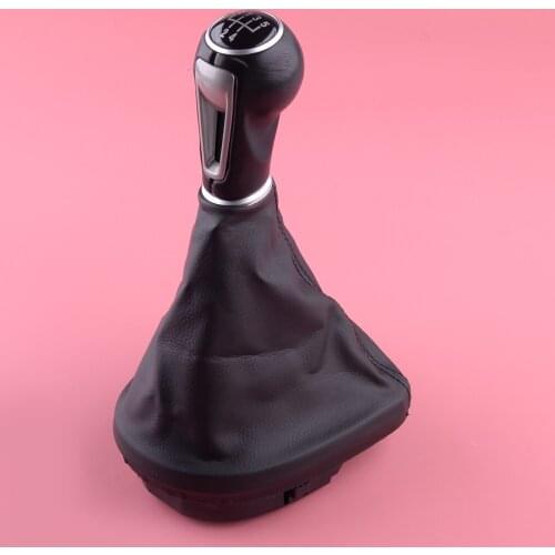 5 Speed Car Gear Shift Stick Knob Gaiter Boot Cover Frame Cap Fit For Seat Leon II Toledo III Altea XL 2006 2007 2008 2009