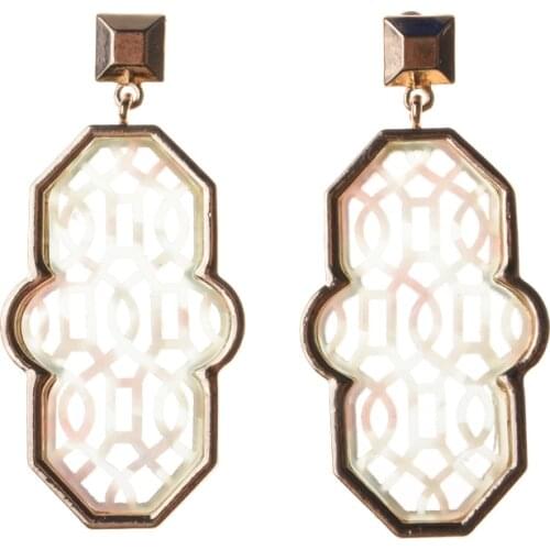 White Resin Drop Dangle Earrings for Women Fashion Cheap Sequins Pendant Statement Earrings Wedding Jewelry