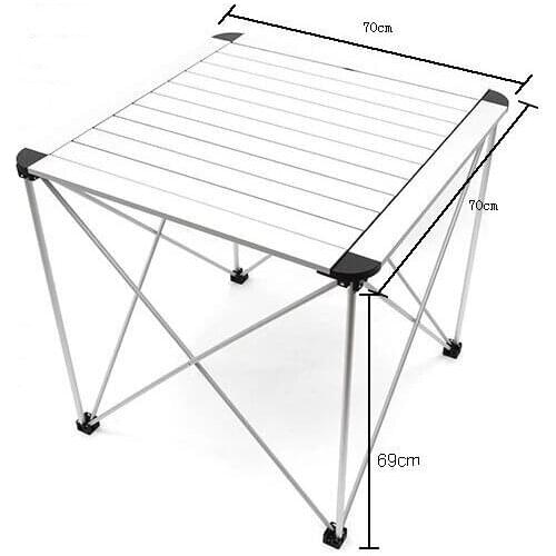 70*70*69CM Aluminum Alloy Folding Table Portable Outdoor Barbecue Table Camping Table Picnic Desk