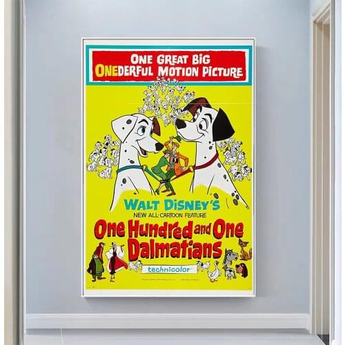 V0963 One Hundred and One Dalmatians (4) Vintage Classic Movie Wall Silk Cloth HD Poster Art Home Decoration Gift