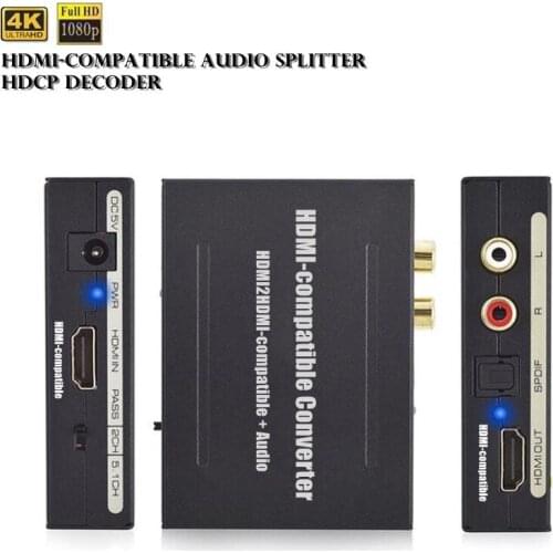 V1.4 HDMI to HDMI Converter Extractor Splitter SPDIF R/L+Video Audio out,HDCP Remover, US & EU Plug Adapter,with Retail Box