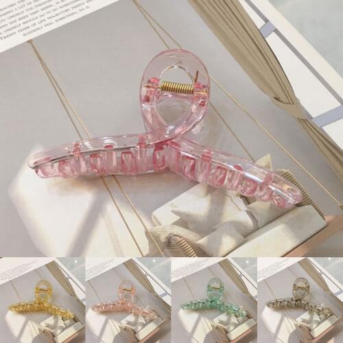 1Pcs Fashion Transparent Crabs Hair Clips Hair Claws Hair Accessories Elegant Korean Style Women Big Size Shark Clip Headwear