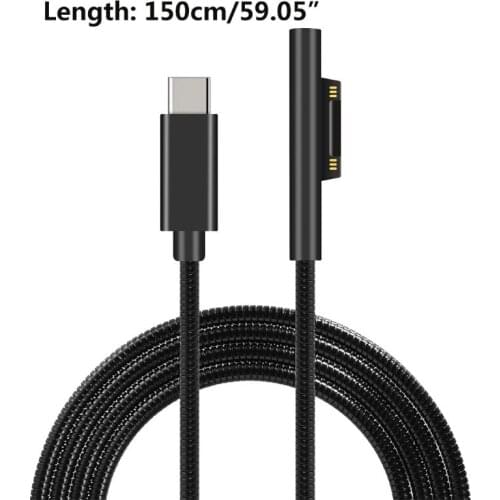 Type-C Power Charger Pd Fast Charging Cable For Microsoft- Surface Pro 3 4 5 6 7