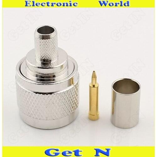 10pcs-100pcs N-J-5 N-50J-5 Compression Snap Seal RF Coax Connector Coaxial N Connector