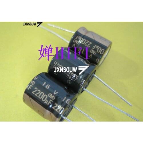 10PCS ELNA RFO 16V2200UF 16X18MM black gold Aluminum electrolytic capacitors 2200uF/16V 105 degrees 2200UF 16V