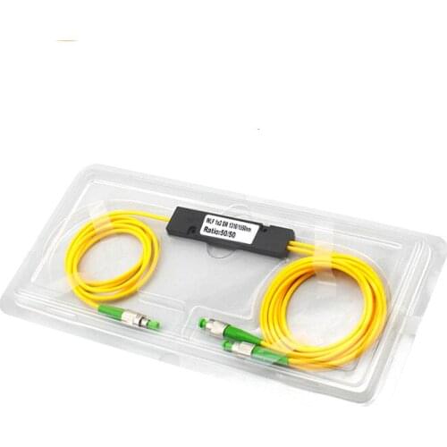 10 PCS /lot Fiber Optic FBT Splitter FC/APC Connector 1x2 SM 1310/1550nm FTTH Splitter, Free Shipping