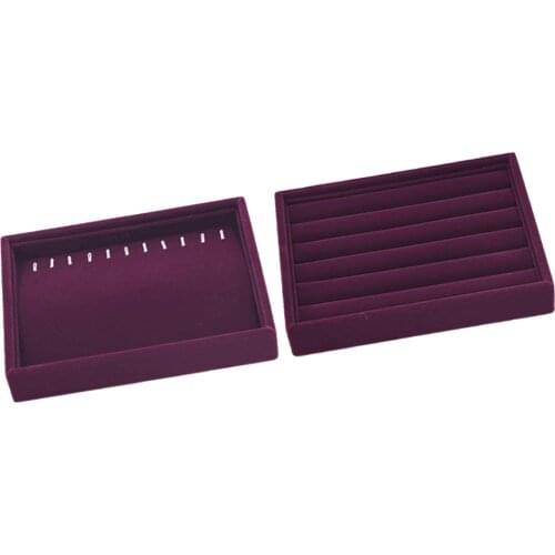 2x Stackable Jewellery Tray Drawer Insert Display Showcase For Ring Pendants