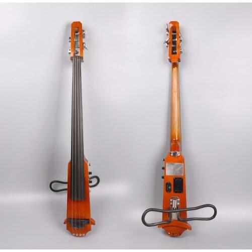 4/4 mini Electric Cello 4 string Silent Powerful Sound Ebony Part Top Grade Straps Cello