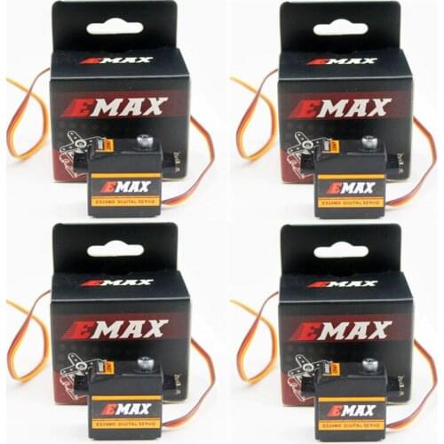 4set/lot EMAX ES09MD Dual-bearing Special Swash Metal Digital Servo For TREX Align 450 Helicopter(es08ma es08md es08a)