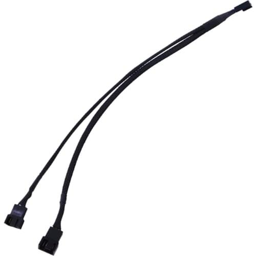 4 Pin Extension Cable Motherboard Office 1 To 2 Ways Splitter Sleeved Connector CPU PWM Fan Practical Accessories