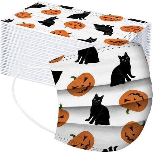50/100PCS Childrens Cartoons Halloween Mask Disposable Face Mask Ear Loop Face Mask Unisex Fashion Mask mascarillas quirurgicas