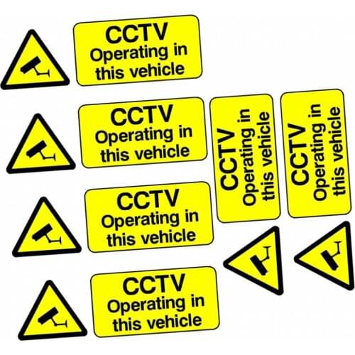 6Pcs Car Sticker Decal '' Operating In This Vehicle '' For Car Bus Taxi