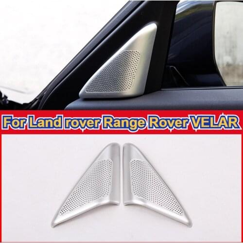 For Land rover Range Rover VELAR 2017 2018 2019 2020 Aluminum Alloy Silver Audio Speaker Tweeters Cover Trim Car Accessories