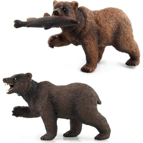 Wild animal Black bear model Bear action figure PVC toy figurine Gift For Kids For DIY Christmas Party Decoration Supplies Gifts