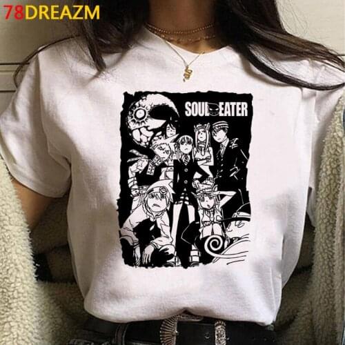 Soul Eater t shirt male tumblr couple clothes streetwear vintage 2021 t shirt top tees kawaii aesthetic