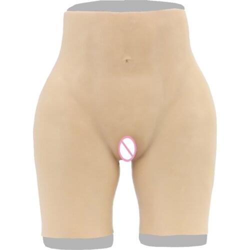 Fake Vagina Boxer Vagina with Catheter Big Buttocks Lifter Hip Enhancer for Crossdresser Transgender Ajusen