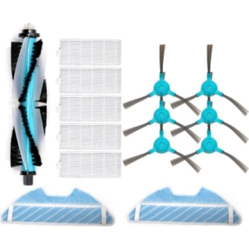 HOT！-Main Roller Side Brush Hepa Filter Mop Cloth Replacement Parts for Conga 1290 1390 Robot Vacuum Cleaner Accessories