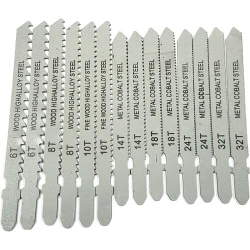 14pcs New Assorted Jigsaw Blade Set For Fobosch Metal Plastic Wood Jig Saw Blade