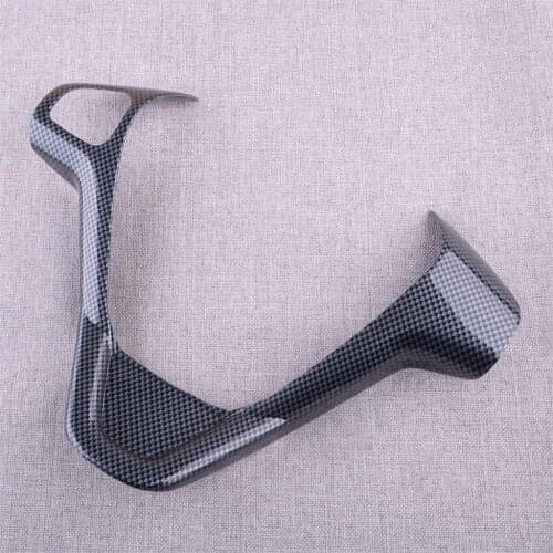 CITALL Car Steering Wheel Trim Cover Fit For Ford Fiesta Mk7/7.5 2008 2009 2010 2011 2012 2013 2014 2015 2016 2017