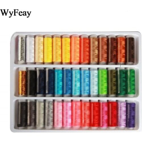 39 Mixed Colors Polyester Sewing Thread supplies Machine Hand 200 Yards Each Spool Knitting Threads Sewing quilting Accessories
