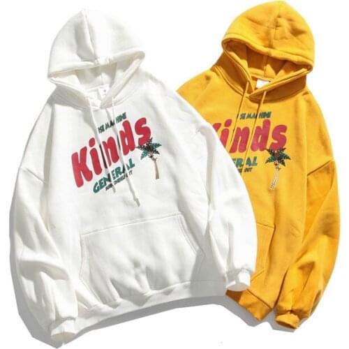 Autumn and Winter Fleece Hooded Couples Mens Loose Korean-Style BF Printed Lazy Hong Kong-Style Casual Jacket