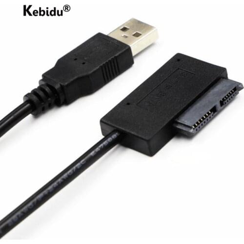 SATA to USB 2.0 Converter Slimline Sata 13 Pin SATA Adapter Drive Cable For PC 6P 7P CD DVD Rom Laptop Notebook USB Adapter