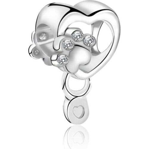 Fit pandora bracelet charms love pendant bead jewelry for women fashion gift berloque & necklace accessories