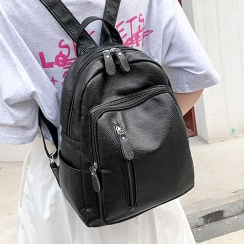 Casual Womens Leather Backpack Ladies PU Travel Rucksack 2021 New Female Anti Theft Backpacks Waterproof Lady Bagpacks Mochila