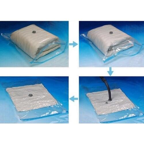 Vacuum Bag Storage Bag Home Organizer Transparent Border Foldable Clothes Organizer Seal Compressed Travel Saving Bag Package