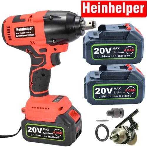 True 600N.m Brushless Electric Impact Wrench Torque Rechargeable 1/2 Socket Household Drill compatible For Makita 18v Battery