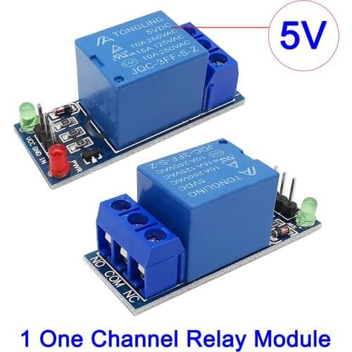 2Pcs 5V 1Channel Relay Module 5V DIY Low Level Trigger Interface Board Shield Module for Arduino SCM Household Appliance Control