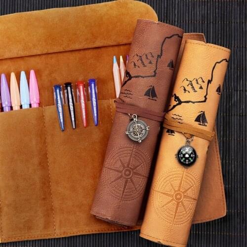 Retro Simple Multi-functional Pencil Bag School Supplier Stationery Personality Gift