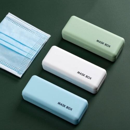 Mask Storage Box Student Pocket Portable Mask Dust-prof Box Anti-dirty Buckle Mini PP Storage Box Multifunctional Home Storage
