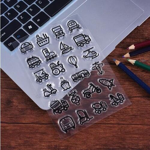 Car plane Stamp Dies Clear Rubber Stamp DIY Craft Stamp for Decorative Scrapbook Card Making