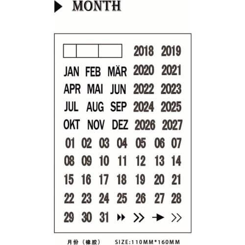 11*16CM Hot sale Year table Transparent Clear Stamps / Silicone Seals Roller Stamp for DIY scrapbooking photo album/Card Making