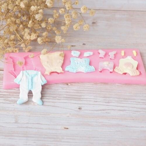 Sugarcraft Baby clothes silicone mold fondant mold cake decorating tools chocolate gumpaste mold