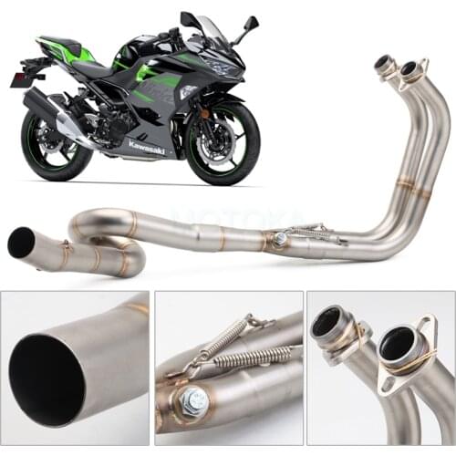 Motorcycle Full Exhaust System Kawasaki Ninja400 Z400 2018-2019 Header Front Middle Link Pipe Fit Modified 51mm Moto Manifolds