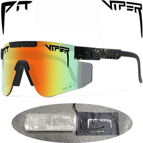 PIT VIPER BRAND Designer UV400 Eyewear Double Legs Sunglasses Men Male Wide Sun Glasses Fishing Goggles Women Retro Vintage