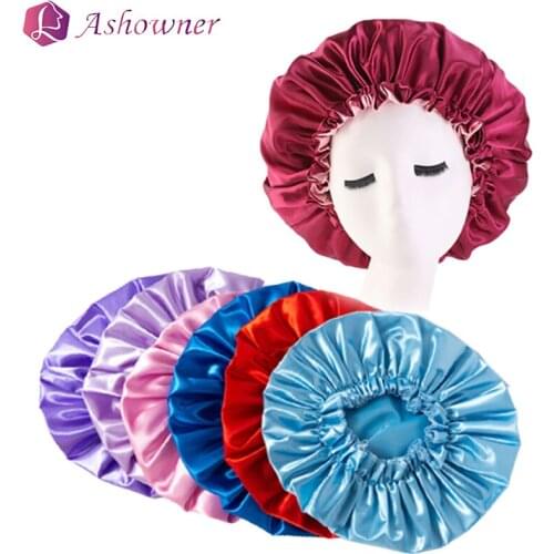 Ashowner Waterproof Bath Hat Thick Double Layer Shower Hair Cover Women Supplies Shower Cap Bathroom Accessories For Women