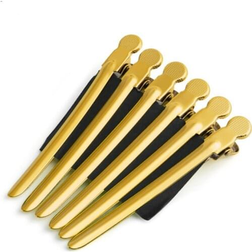 6Pcs Metal Duck Mouth Hairdresser Hair Clip Salon Hair Clamps Hairdressing Pro Section Hair Clips Hair Styling Accessories