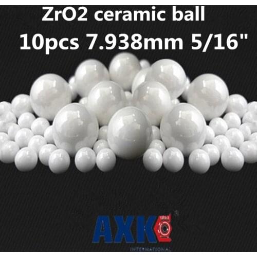 Axk 10pcs 7.938mm 5/16" Zro2 Ceramic Balls Zirconia Balls Used In Bearing/pump/linear Slider/valvs Balls G5