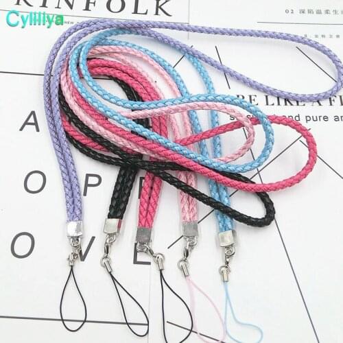 1000pcs PVC wrist hand cell phone mobile chain straps keychain Charm Cords DIY Hang Rope Lanyard neck rope mix color