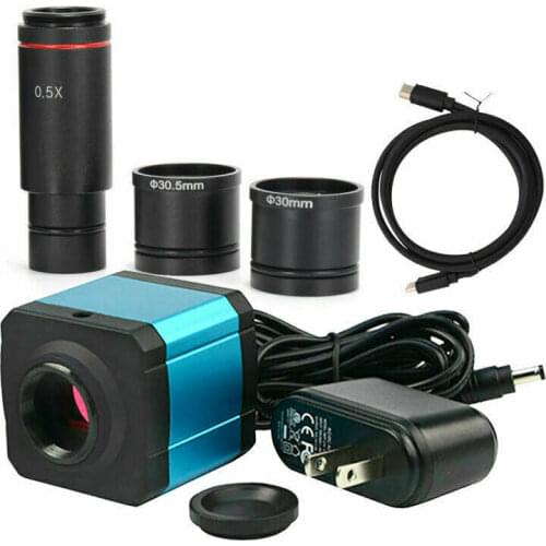 USB 14MP HDMI Microscope Digital Camera CCD Electronic Eyepiece W/Adapter Lens
